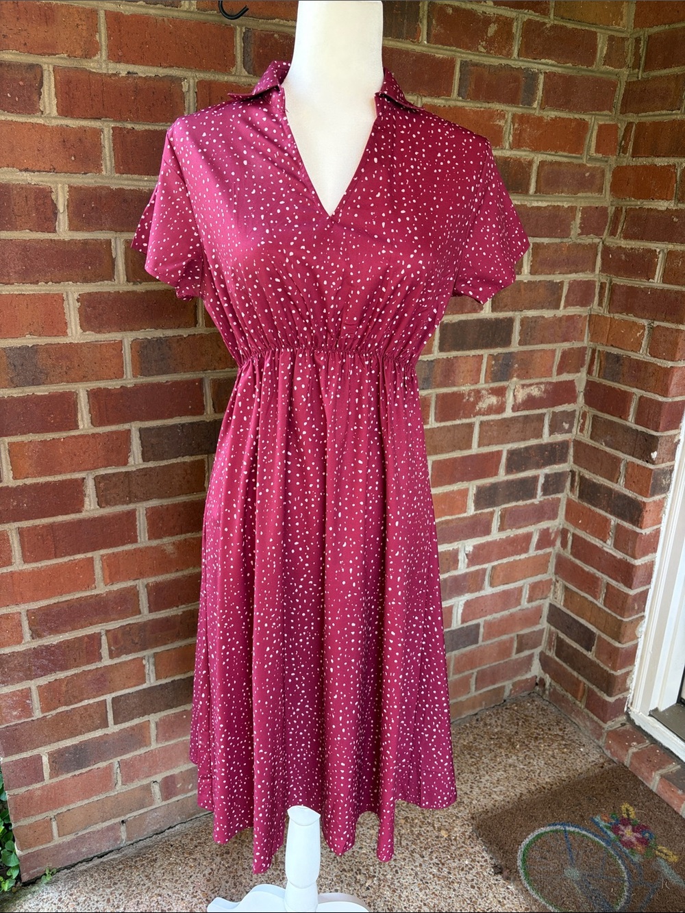 Speckled V-Neck Dress